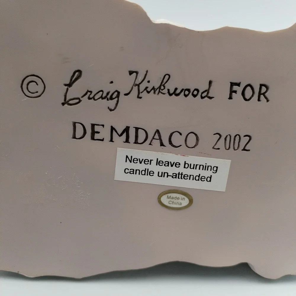 Craig Kirkwood for DEMDACO‎ 2002 Santa with Sledge Votive Candle Holder Figurine
